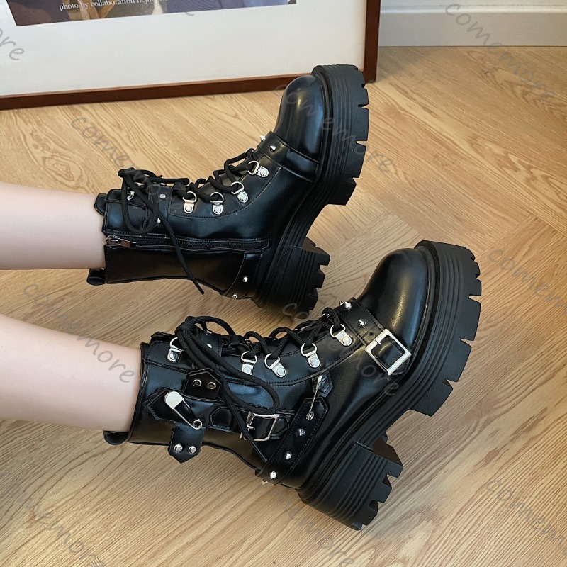 Street Fashion Punk - Comemore New Women's Rivet Short Boots