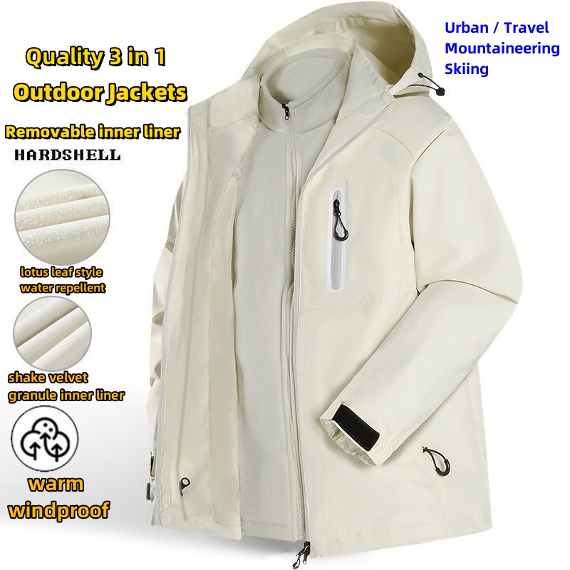 Windbreak Shell Jacket - 3 in 1 Outdoor Hiking Jackets