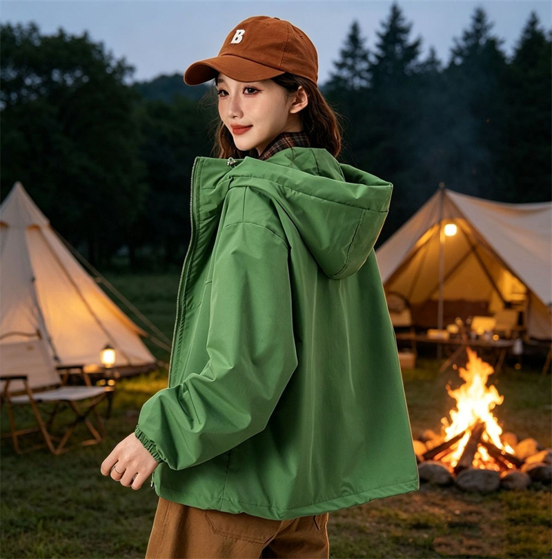 Windbreak Shell Jacket - Spring Autumn New Hooded Jacket Women's