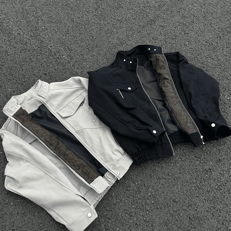 Fashion Street Night - Mens Jacket Coat Hoodie Crop Short