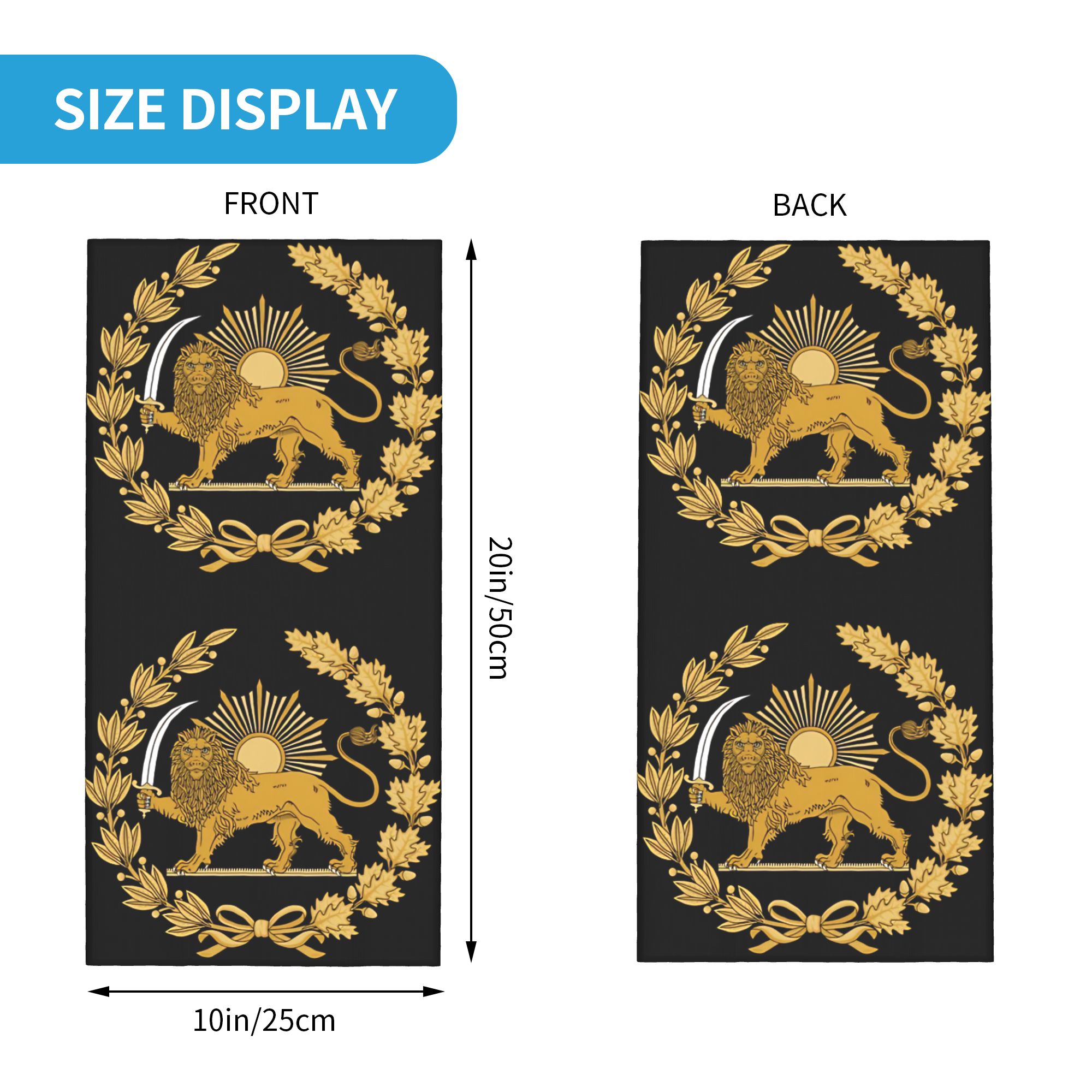 Lion and Sun Emblem of Persia  - Balaclava Face Mask avis et prix