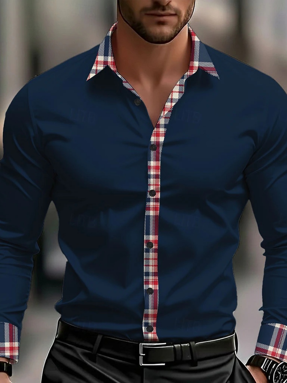 Men's Business Casual Long Sle - Street Fashion Events avis et prix
