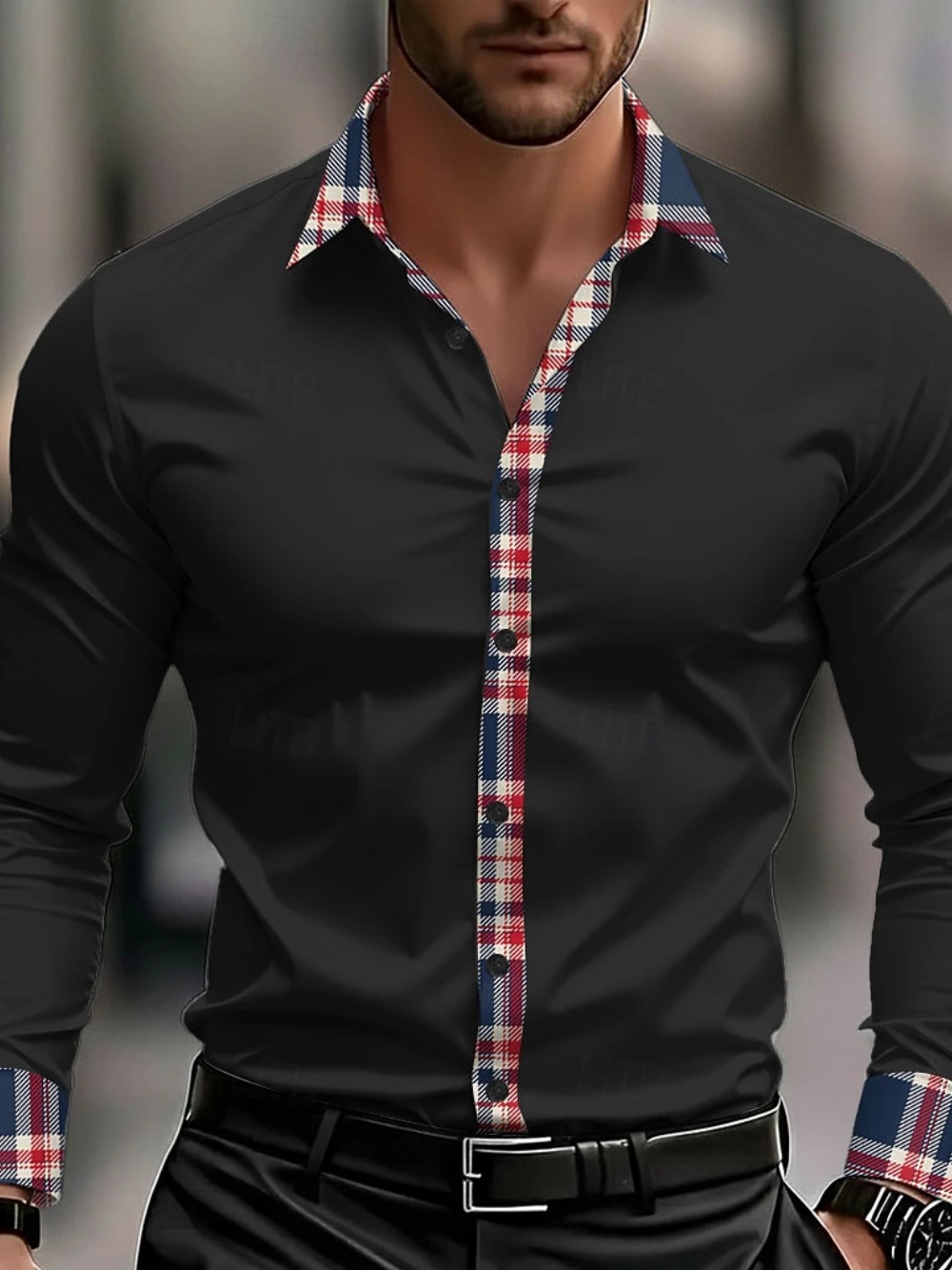 Men's Business Casual Long Sle - Street Fashion Events avis et prix