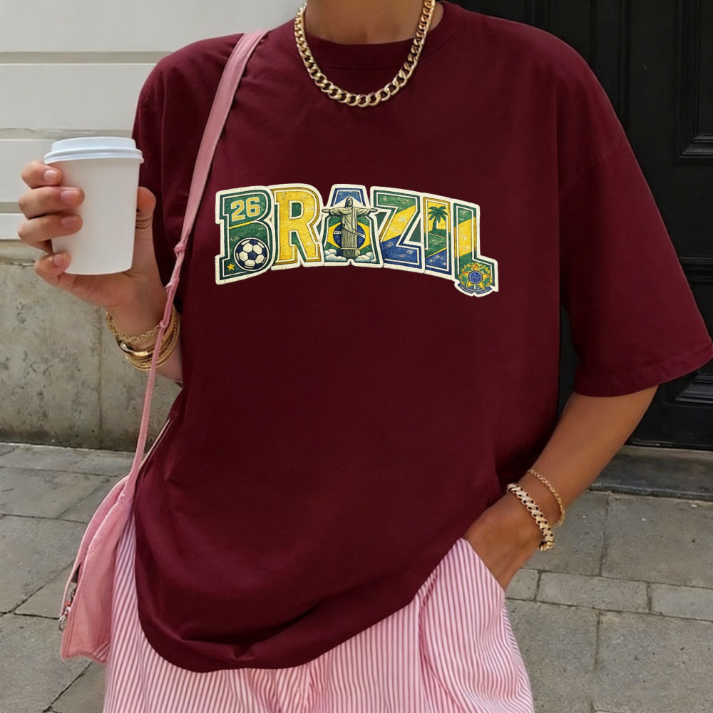 Brazil 2026 Soccer Tee Retro F - Street Fashion Brazil avis et prix