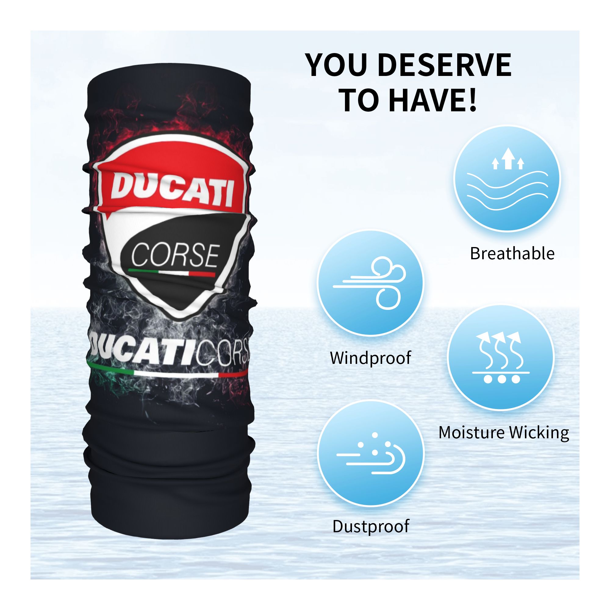 Custom Ducatis Sprot Bandana N - Balaclava Face Mask avis et prix