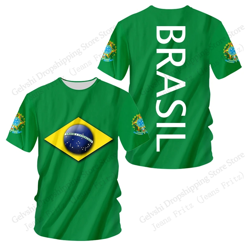 Brazil Letter Mens T-shirt Bra - Street Fashion Brazil avis et prix