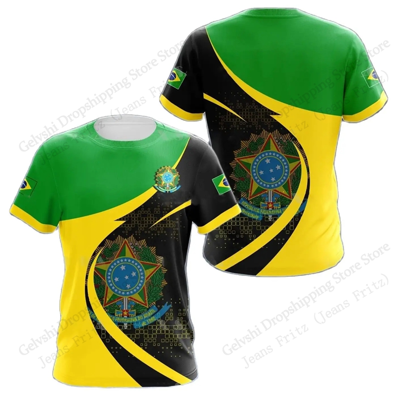 Brazil Letter Mens T-shirt Bra - Street Fashion Brazil avis et prix