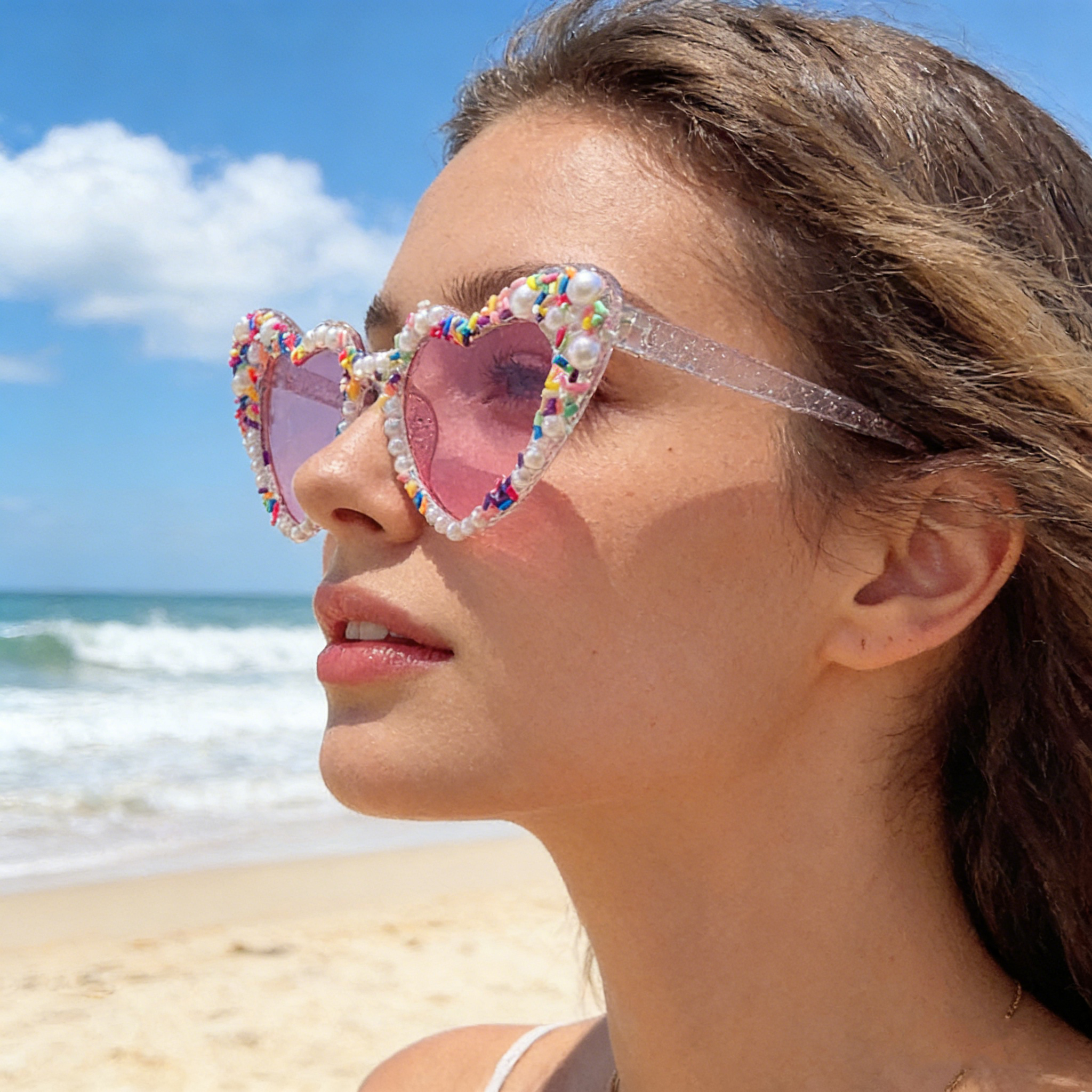 Heart Design Sunglasses Pc Mat - Street Fashion Events avis et prix