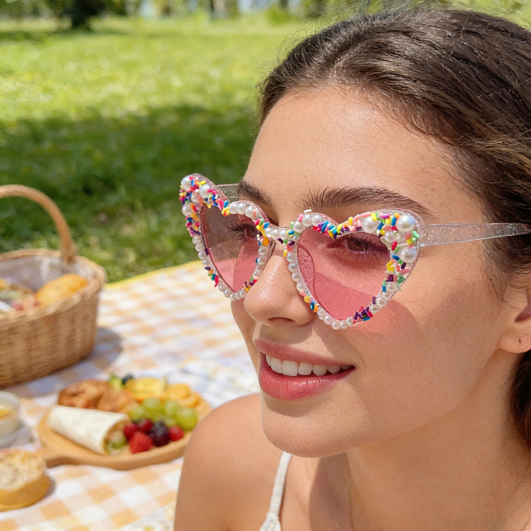 Heart Design Sunglasses Pc Mat - Street Fashion Events avis et prix