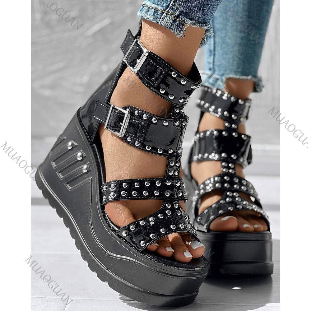 Fashion Women Peep Toe Black S - Street Fashion Shoes avis et prix