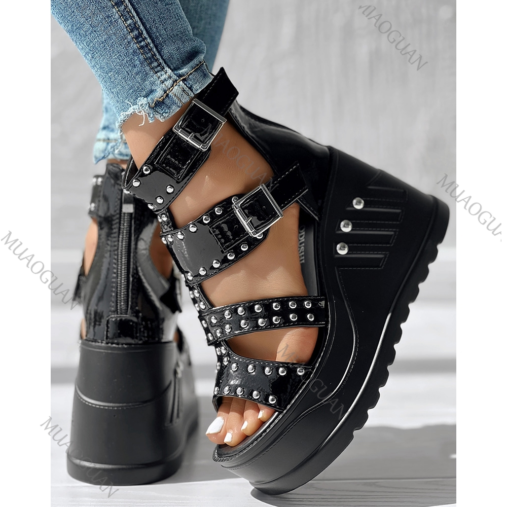 Fashion Women Peep Toe Black S - Street Fashion Shoes avis et prix