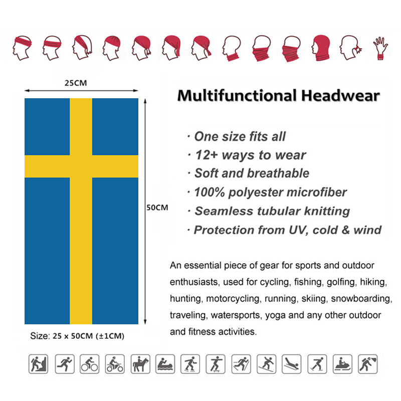 Sweden Flag Printed Bandana He - Balaclava Face Mask avis et prix