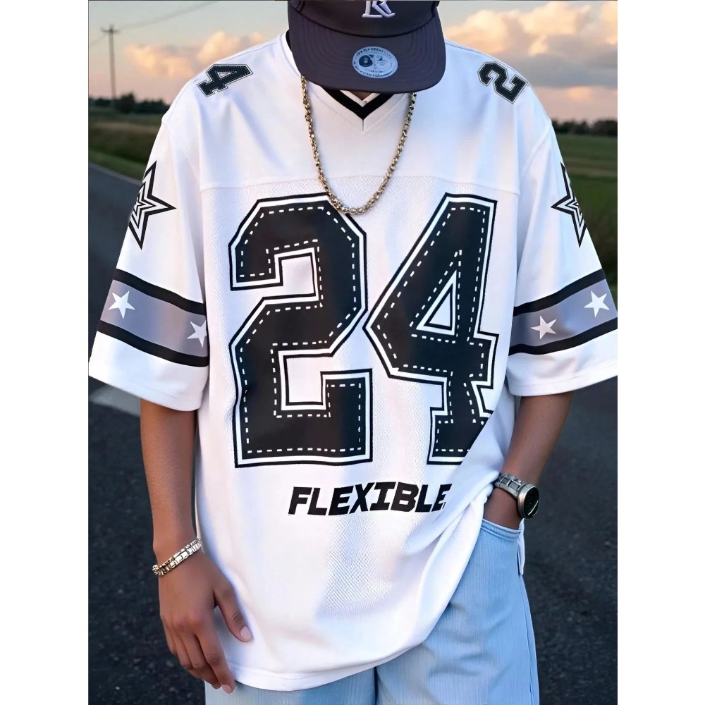 2026 Summer New Men's V-Neck T - Street Fashion News avis et prix