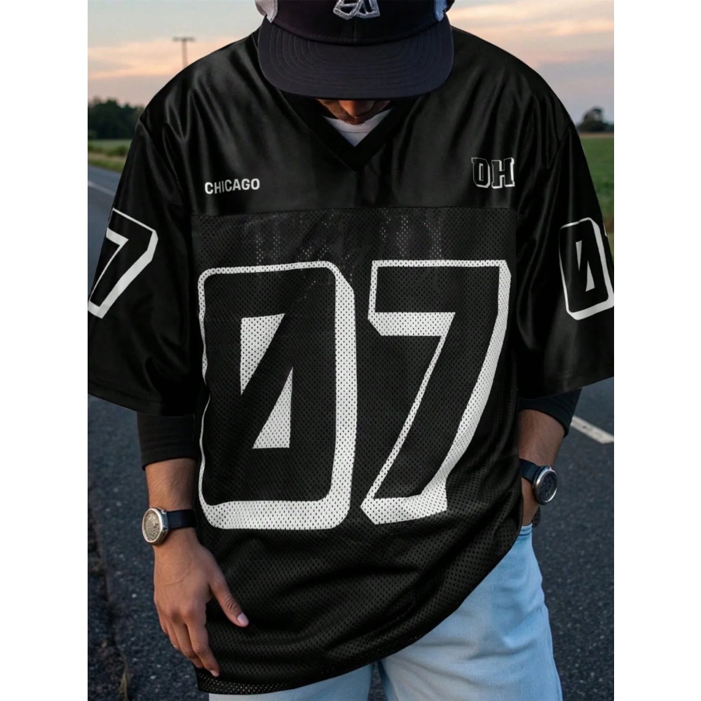 2026 Summer New Men's V-Neck T - Street Fashion News avis et prix