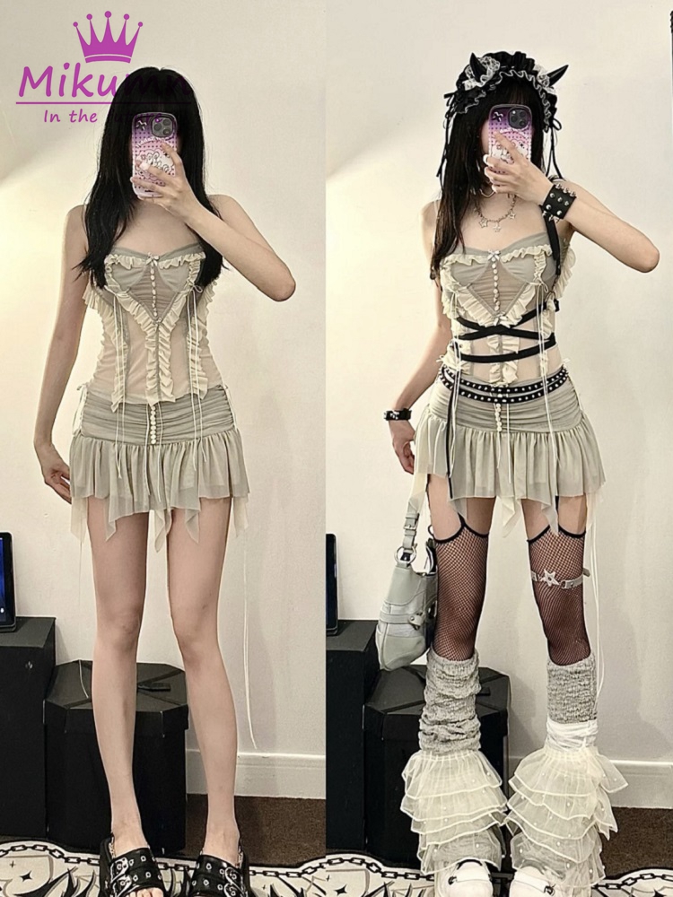 Y2k Two Piece Set Outfit Aesth - Street Fashion News avis et prix