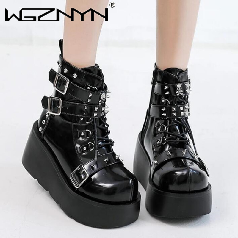 NEW Ladies Wedges High Heels B - Street Fashion Punk avis et prix