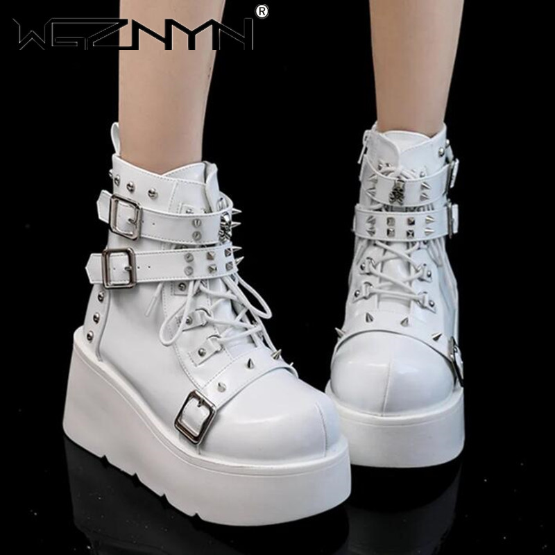 NEW Ladies Wedges High Heels B - Street Fashion Punk avis et prix