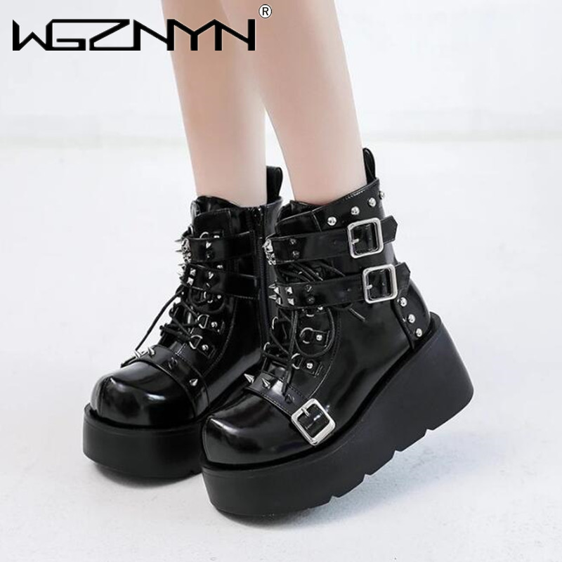 NEW Ladies Wedges High Heels B - Street Fashion Punk avis et prix