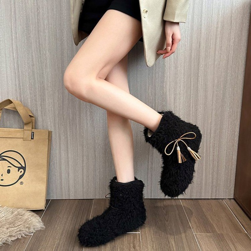 Solid Color Fleece-Lined White - Street Fashion Online avis et prix