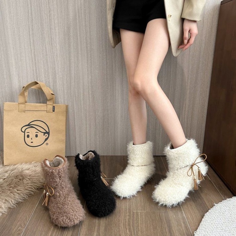 Solid Color Fleece-Lined White - Street Fashion Online avis et prix