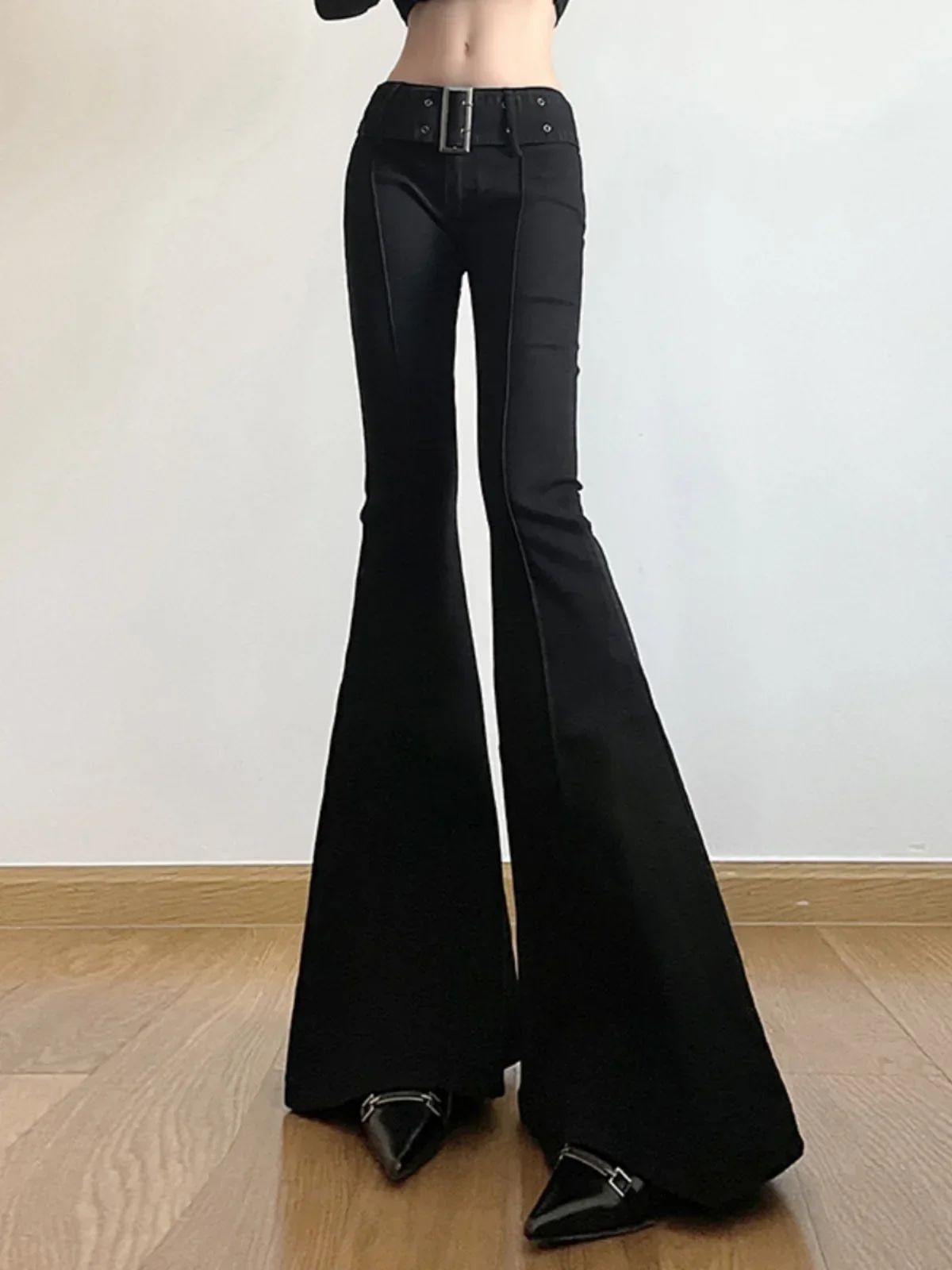 Women's Black Jeans Flare Pant - Fashion Street Yoga avis et prix