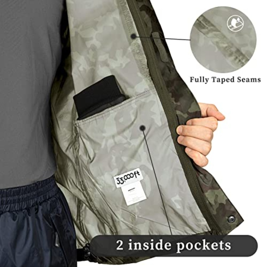 33, 000Feet Packable Rain Jack - Windbreak Shell Jacket avis et prix