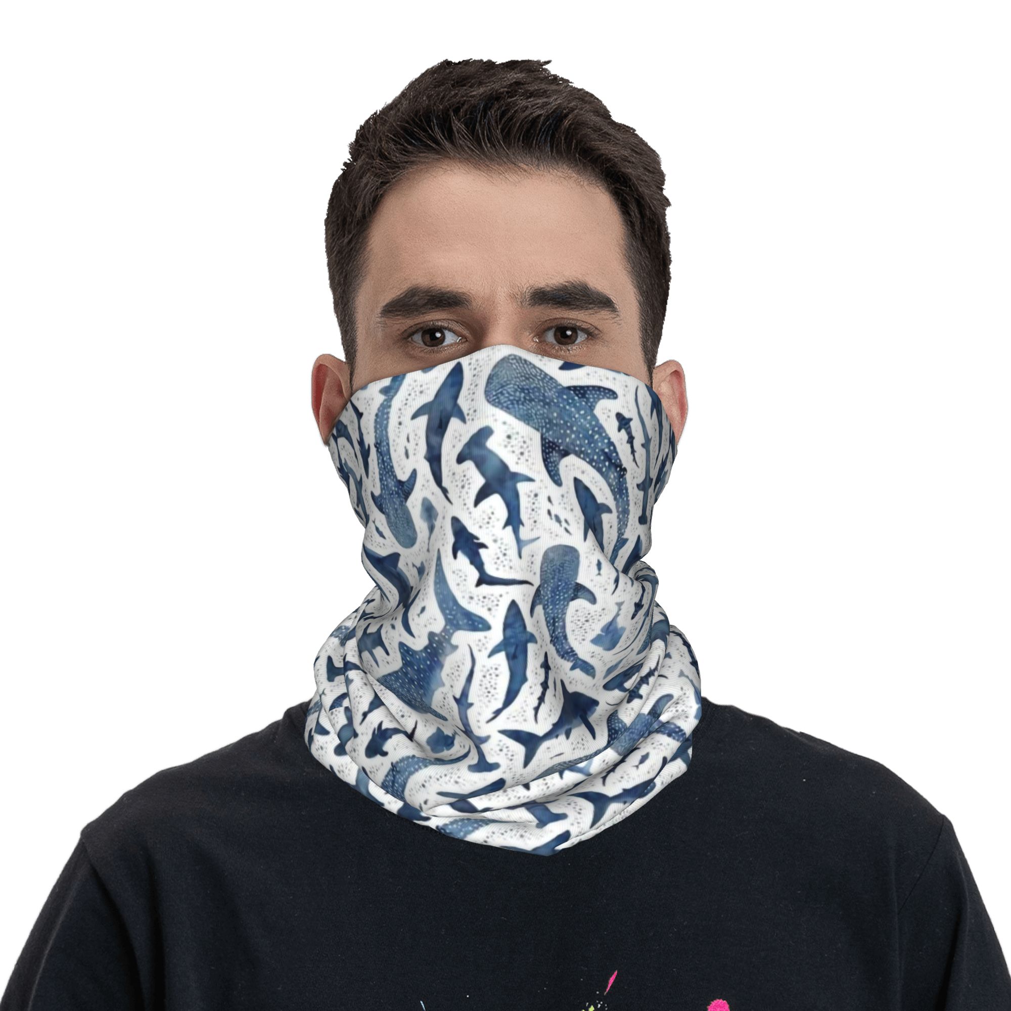 Custom Blue Watercolour Shark  - Balaclava Face Mask avis et prix