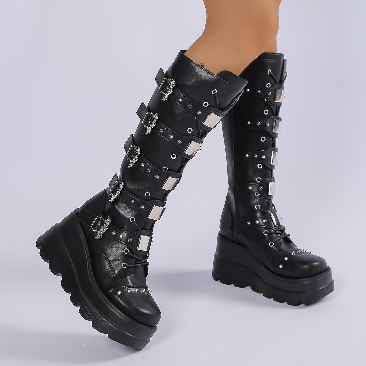 New Ladies Goth Platform Boots - Street Fashion Punk avis et prix
