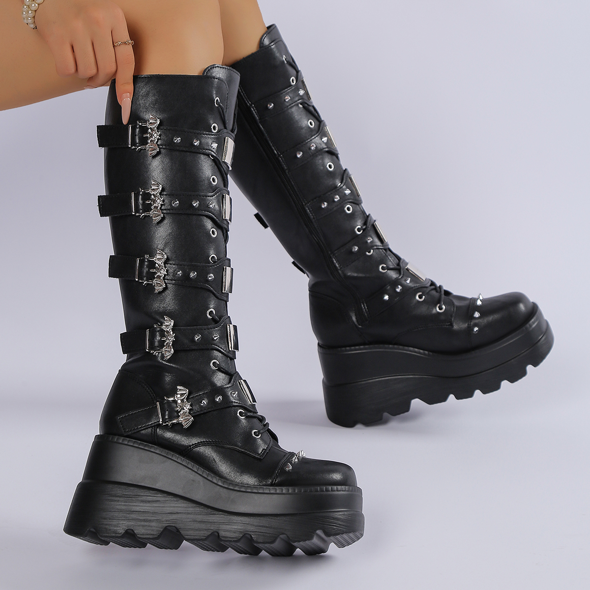 New Ladies Goth Platform Boots - Street Fashion Punk avis et prix
