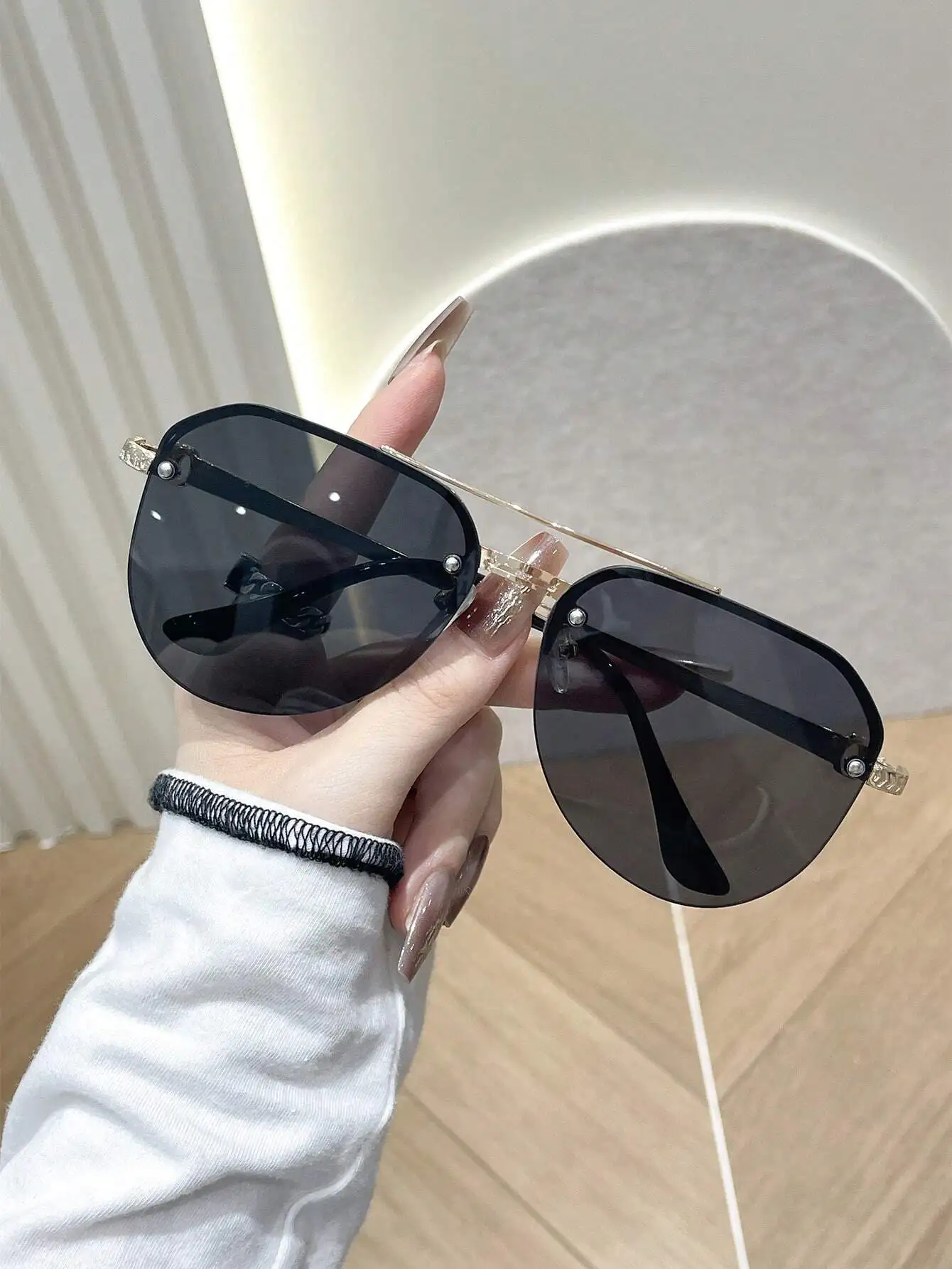 1 Pair Copper-Tone Aviator Fra - Street Fashion Events avis et prix