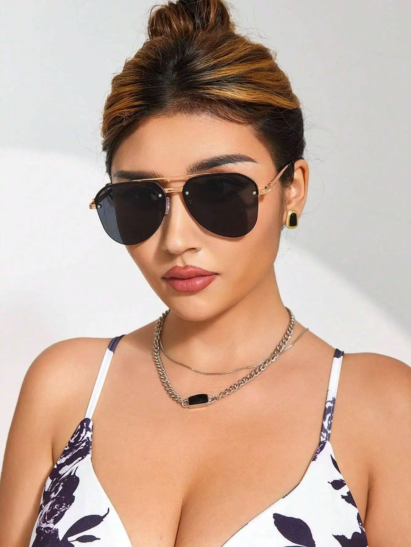 1 Pair Copper-Tone Aviator Fra - Street Fashion Events avis et prix