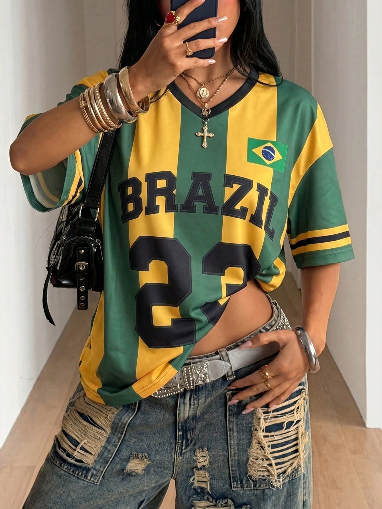 Summer Fashion Striped Loose T - Street Fashion Brazil avis et prix