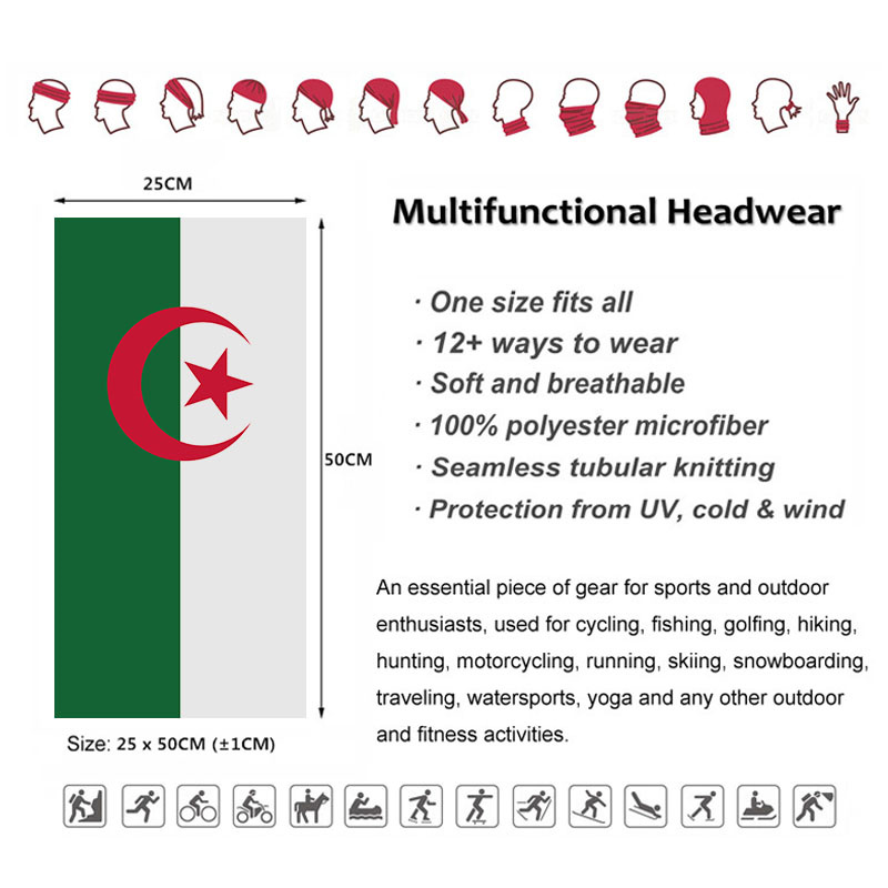 Algeria Flag Printed Bandana H - Balaclava Face Mask avis et prix