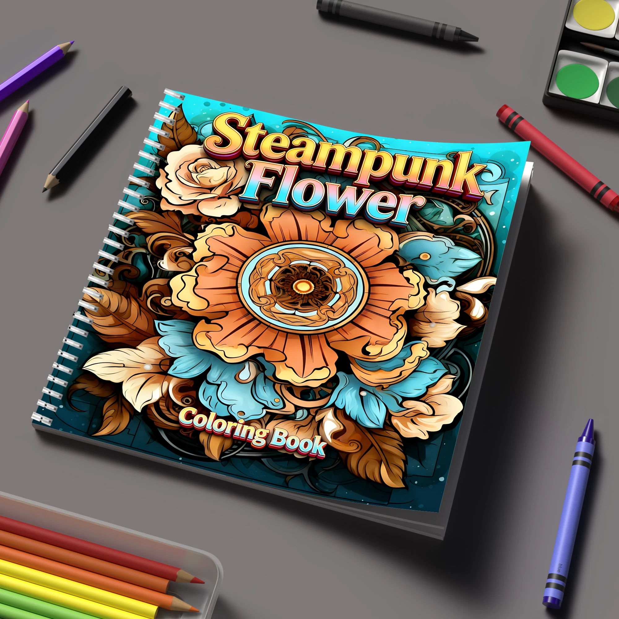 Coloring Book Steampunk Flower - Street Fashion Punk avis et prix