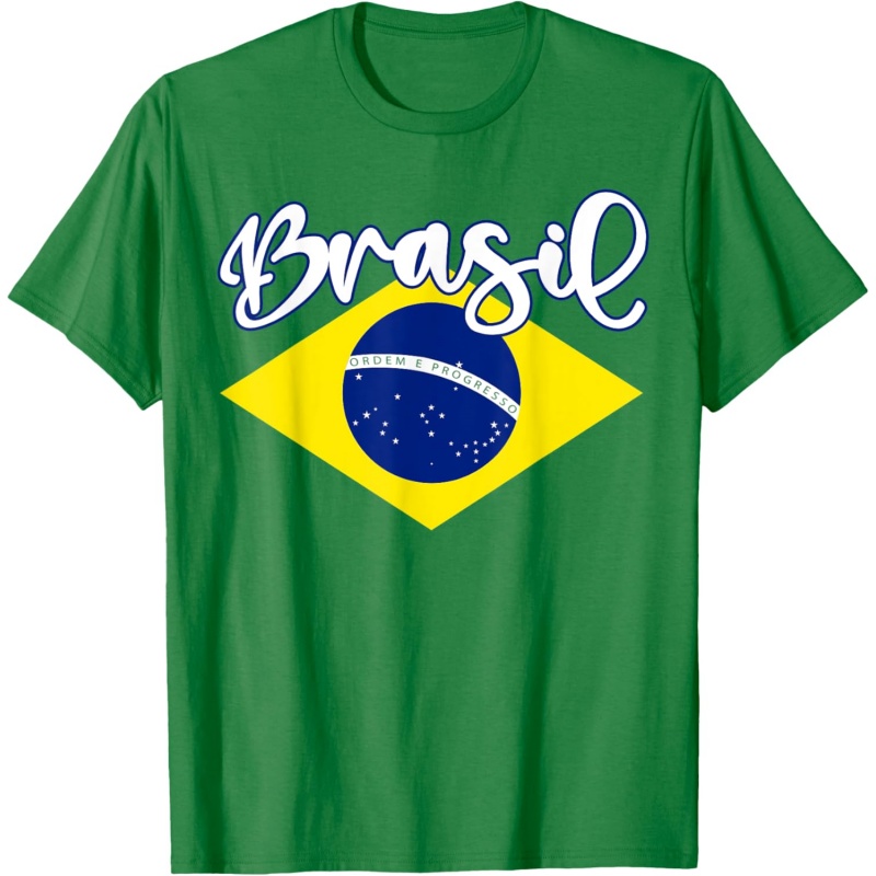 3D Printed Brazil Music T-Shir - Street Fashion Brazil avis et prix