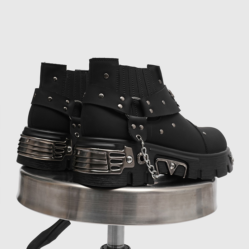 Rock Punk Metal Patchwork Moto - Street Fashion Punk avis et prix