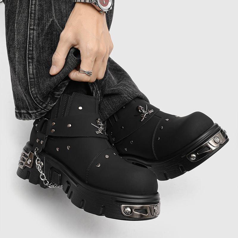 Rock Punk Metal Patchwork Moto - Street Fashion Punk avis et prix