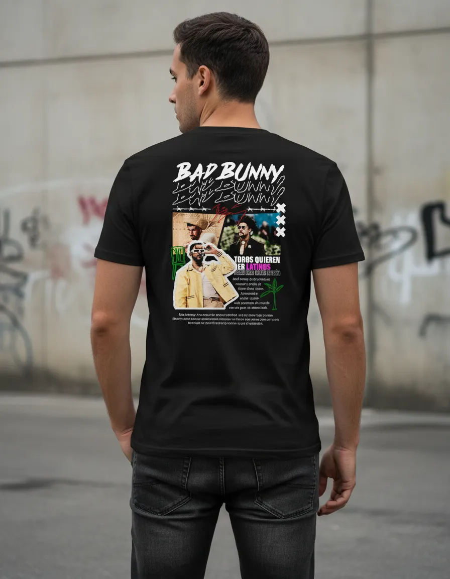 Oversized Badbunny Tour Brazil - Street Fashion Brazil avis et prix