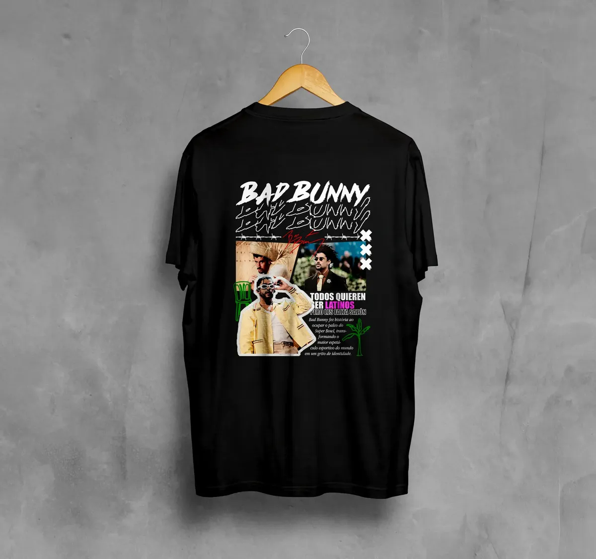 Oversized Badbunny Tour Brazil - Street Fashion Brazil avis et prix