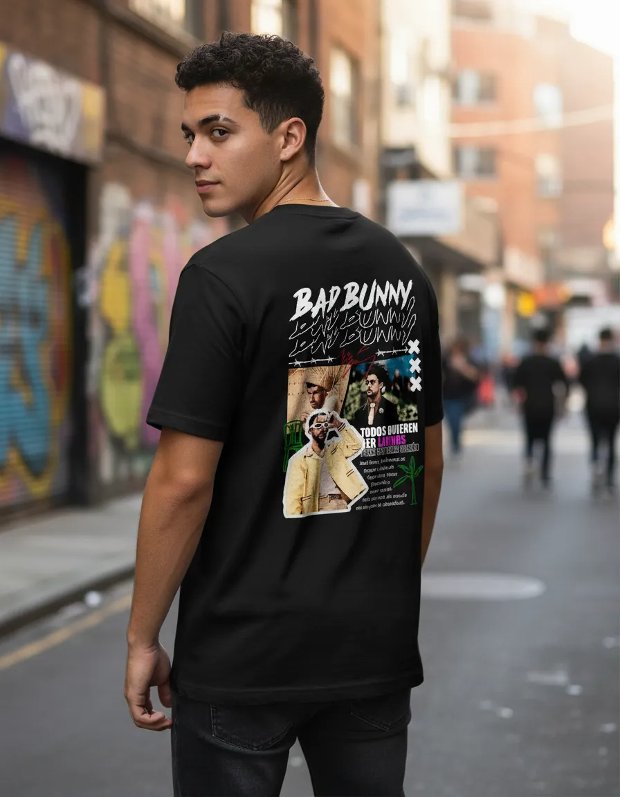 Oversized Badbunny Tour Brazil - Street Fashion Brazil avis et prix