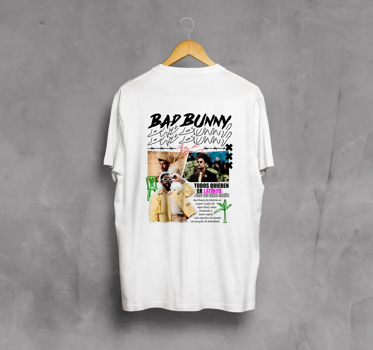 Oversized Badbunny Tour Brazil - Street Fashion Brazil avis et prix