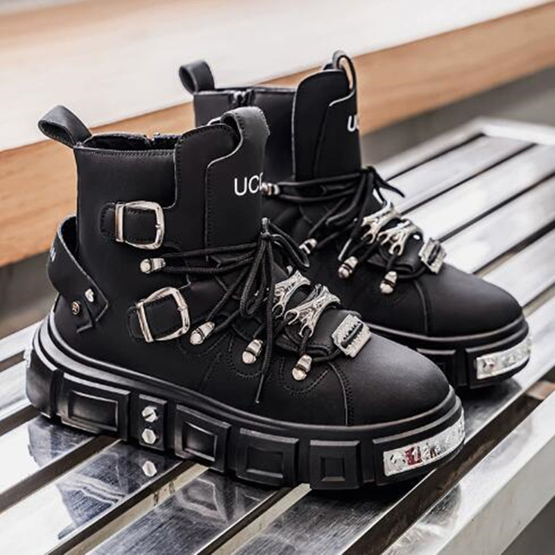Fashion Rivet Black High top S - Street Fashion Punk avis et prix