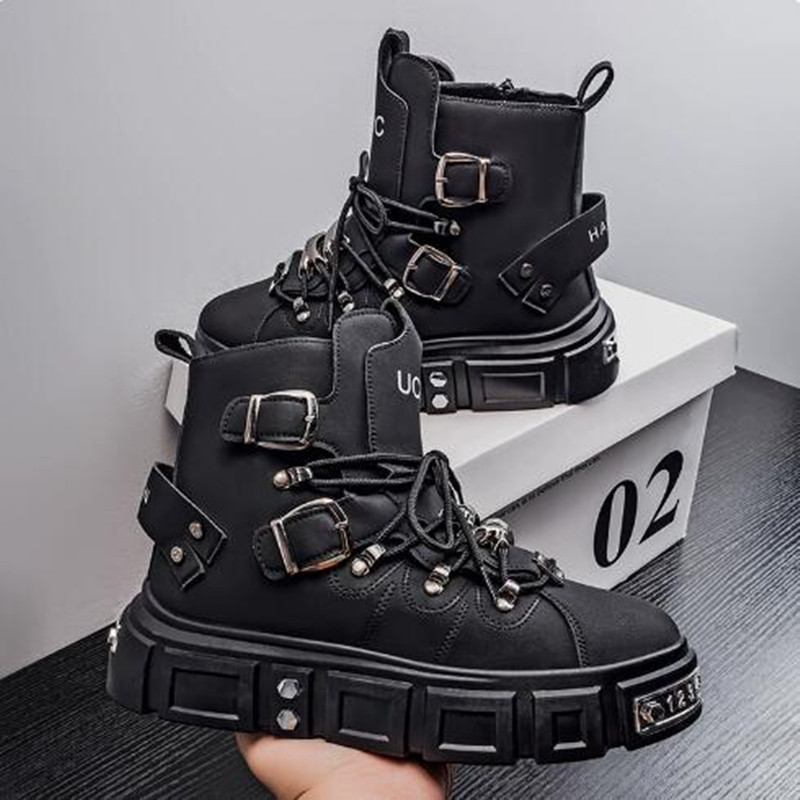Fashion Rivet Black High top S - Street Fashion Punk avis et prix