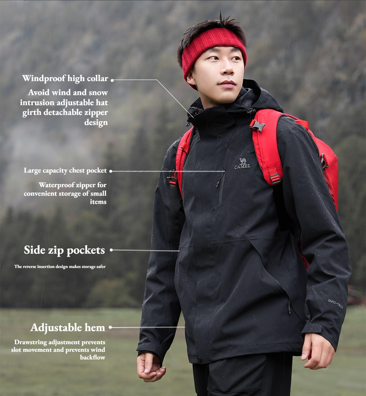 Golden Camel Men's Hard Shell  - Windbreak Shell Jacket avis et prix